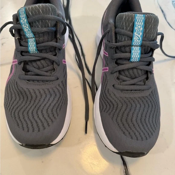ASICS Women's Gray and Purple Athletic Shoes - Picture 2 of 6